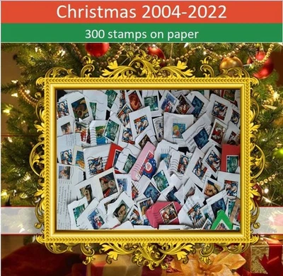 (GB-C107) GB 2004-22 (300+) Estampillas de Navidad KILOWARE usadas en papel (sin código de barras) Foto 1 de 4