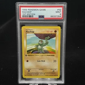 Machop #52 1st Edition Base Set 1999 Pokémon Game PSA 9 💪🏼 - Picture 1 of 3