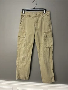 VTG Polo Ralph Lauren Kids Classic Fit Utility Ripstop Cargo Pants Khaki Size 16 - Picture 1 of 13