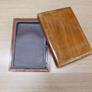 Suruga Wooden Inkstone Traditional Calligraphy Used Condition Rare - Picture 1 of 6