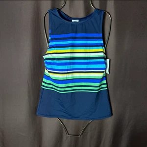 Lands End Damen 2-8 lang hochgeschlossen UPF 50 Sonnenschutz Tankini Badeanzug Oberteil - Bild 1 von 9