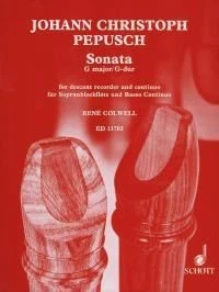 Sonate G Johann Christoph Pepusch Book [Softcover] Soprano Recorder and Piano Sc - Image 1 of 3