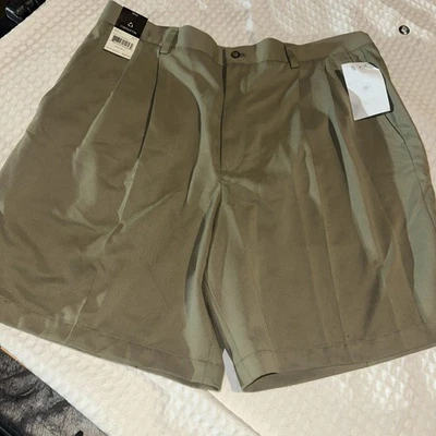 Pantalón Corto Claiborne Chino R Essentials Adulto 40 Caqui Plisado Nuevo Foto 1 de 4