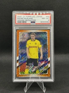 2020-21 Topps UCL Japan Edition Chrome Orange /25 Erling Haaland #49 PSA 8 - Bild 1 von 2
