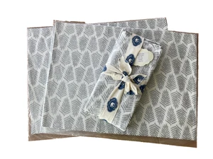 Textil John Robshaw ~ Plata Jia ~ 2 manteles de tela + 4 servilletas de tela ~ 100% algodón - Imagen 1 de 6