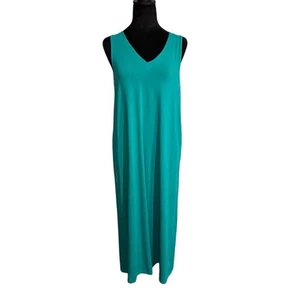 J Jill | Damen ärmelloses Slub Strick Maxikleid mediterran Taschen Stretch - Bild 1 von 16