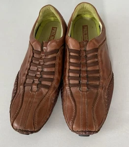 Pikolinos Fuencarral Brown Leather Casual Driving Shoes Slip On Mens 46 EU/13 US - Picture 1 of 13