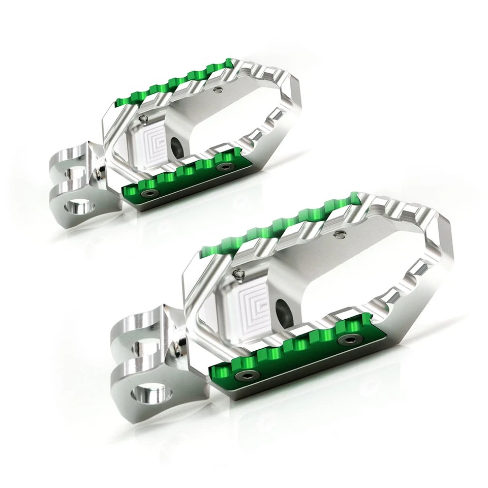 CNC Silver Wide Touring Rider Front Foot Pegs For Kawasaki Z1000 2003-2013 — 第 1/4 张图片