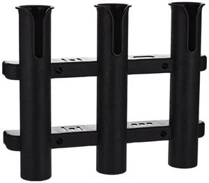 325039-1 Three-Pole Side Mount Rod Holder - Black - Picture 1 of 3