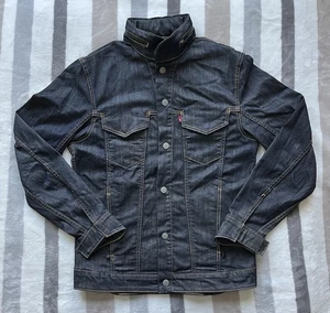 Levis Jacket Mens Med Commuter Reflective Denim Vented Trucker Biker Pockets - Picture 1 of 10