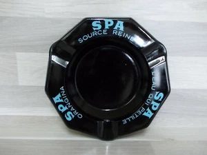 Schwarz Pressglas Reklame Ascher SPA Source Reine/Orangina Markenwasser Belgien  - Bild 1 von 3