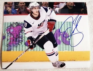 Vancouver Canucks Jordan Schroeder signiert Team USA 8x10 Foto Auto - Bild 1 von 1