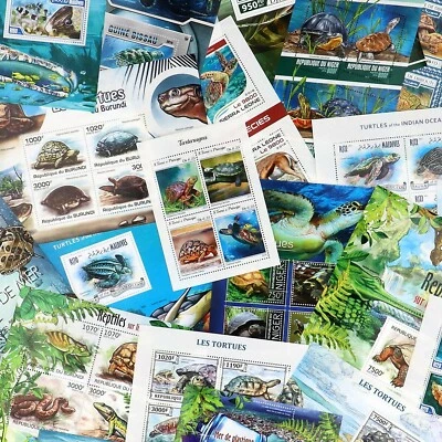 Stamp Collection Turtles Tortoises 20+ Different Sets Topical Stamps MNH Sets - Image 1 of 4