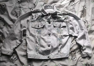 Vintage Winch Denim Floral Print Jacket Medium - Picture 1 of 4