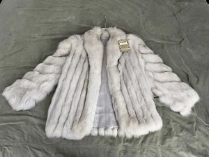 Vintage Blue Fox Fur Coat Finland Women - Picture 1 of 6