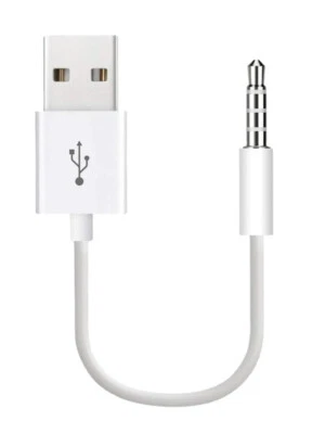 USB Charger Data Sync Cable Lead For 3rd 4th 5th 6th 7th Gen Ipod Shuffle 3.5MM - Image 1 of 4
