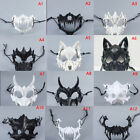 Skull Mask Party Long Teeth Demon Skeleton Half Face Mask Cosplay Halloween Y F1