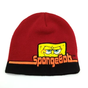 SpongeBob SquarePants Beanie Nickelodeon Red Embroidered - Picture 1 of 8