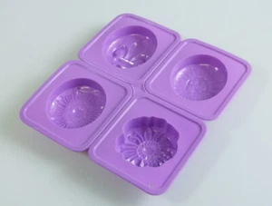 Juego de jabón 8 - Molde de jabón de silicona de flores y flores / concreto artesanal - Imagen 1 de 2
