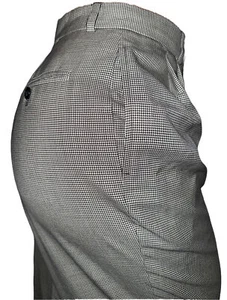 Ralph Lauren Purple Label Women 10 Black White Houndstooth Career Wool Pant VTG - Picture 1 of 6