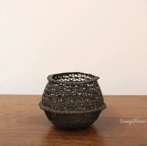 Antique Mesh Bowl Netted Pot Wire Basket Vintage Home Decor Collectible Rare Old - Picture 1 of 4