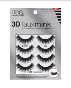 Pestañas de visón sintético Ardell 3D ligeras y multidimensionales 4 pares #854 - Imagen 1 de 4
