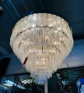 Reclaimed Tiered Mid-Century Flush Mount Chandelier 48" x 36" GA9699 - Picture 1 of 14