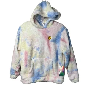 Stella Tweed Shirt Girls XL White Multicolor Tie Dye Fleece Sweatshirt Casual - Picture 1 of 8