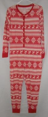 NUEVO Pijama Unisex Talla Grande Rojo Fair Isle 1 Pc Navidad Vacaciones Salón ANTIGUO AZUL MARINO Foto 1 de 4