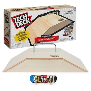 Tech Deck Shred Pyramid Fingerboard Set with Wooden Ramp and Blind Skateboard - Picture 1 of 9