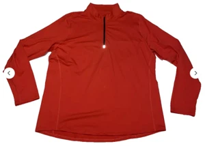 Kirkland Signature Mens Active 1/4 Zip Mock Neck Pullover (RED,LARGE) NWT - Picture 1 of 2
