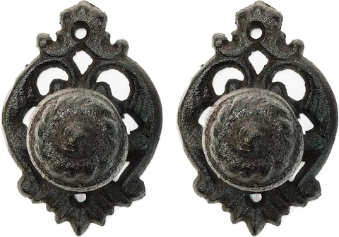 Sungmor 2PCS Cast Iron Barn Door Handles Rustic Gate Pull Cabinet Dresser Drawer Cover