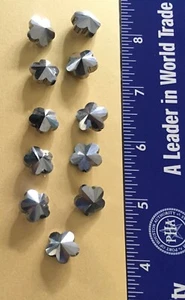 SET OF ELEVEN 15mm SILVER COLOUR FLOWER SHAPED BEADS ~ END OF LINES SALE - Picture 1 of 6