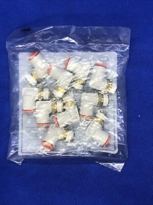 SMC KQ2L07-34AS Push-to-Connect Fitting 90 deg Elbow, 1/4"OD x 1/8" (Pack of 10) - Image 1 of 4