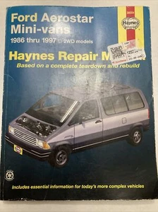 Ford Aerostar Mini-Vans 2 Wheel Drive 1986 thru 1997 Haynes repair manual 36004 - Picture 1 of 6