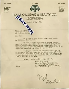 1931 BRIEFKOPF San Antonio TEXAS ÖLVERMIETUNG & IMMOBILIEN Co H LOWNDES JONES SINCLAIR - Bild 1 von 1