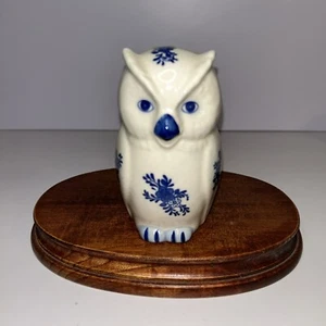 JSNY. Delft Blue Style OWL creamer small pitcher 4.5”x 2.5”x 4" Vintage. - Picture 1 of 6