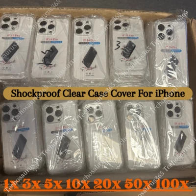 Venta al por mayor Lote a granel Funda Carcasa Teléfono Transparente Para iPhone 16 15 14 13 12 11 XR 8 7 6 Foto 1 de 4