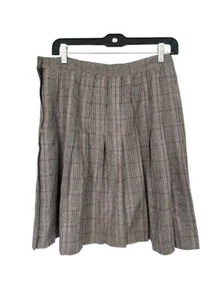 Vintage Tofy 14 Skirt Pleated Plaid Houndstooth Academia Knee Length Punk Nerd - Picture 1 of 8