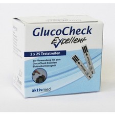 aktivmed Teststreifen für GlucoCheck Blutzucker - 2 x 25