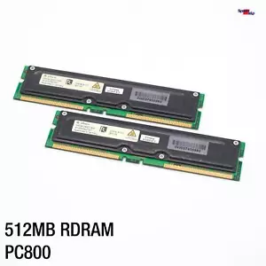 512MB 2x256MB RDRAM PC800 RIMM ECC Infineon HYR1812840G-845 800-45 Server RAM - Picture 1 of 3