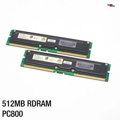 512MB 2x256MB Rdram PC800 Rimm ECC Infineon HYR1812840G-845 800-45 Server RAM - Immagine 1 di 3