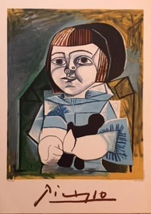 NEW Pablo Picasso Signed Numbered Litho "La Paloma En Bleu" Marina Estate - Picture 1 of 6