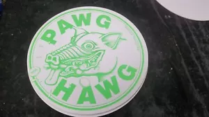 Placa Pog PAWG HAWG de plástico edición inaugural numerada limitada verde 1995 11,5" - Imagen 1 de 2