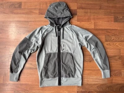 NIKE NSW AIR MAX REJILLA CREMALLERA COMPLETA SUDADERA CON CAPUCHA ABRIGO TEJIDO GRIS PEQUEÑO USADO EN EXCELENTE ESTADO Foto 1 de 4