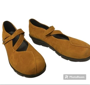 Wolky Sabine Nubuk Mary Janes Schuhe Burnt Orange und Schwarz. - Bild 1 von 8