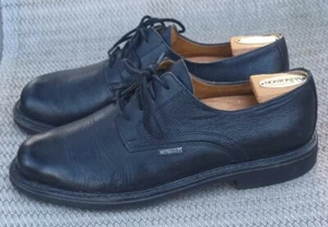 Mephisto Marlon Plain Toe Derby Shoes Black Tumbled Leather US 9M / MSRP $400+ - Picture 1 of 10