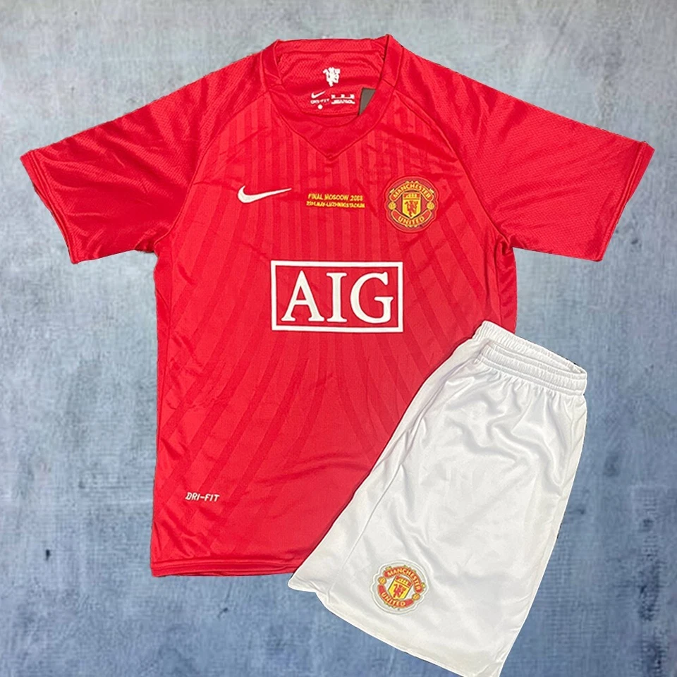 2018 Manchester United Kids Retro Home Soccer Kit - Cristiano Ronaldo Edition - Image 1 of 4