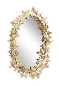 Metal Butterfly Room Wall Mirror Oval 3D Entryway Mirror, Wall Mounted Mirror - Picture 1 of 8