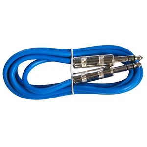 BLUE 3ft foot STEREO TRS 1/4 balanced audio cable shielded effects fx patch CORD - Picture 1 of 2